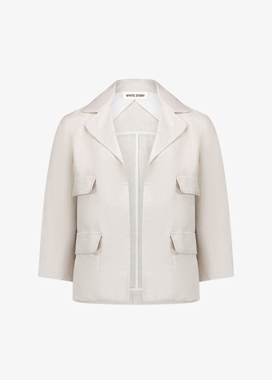 Samson Jacket Jute Herringbone