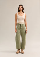 Kelso Belted Barrel Leg Sage Wash