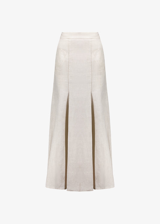 Augustina Skirt Jute Herringbone