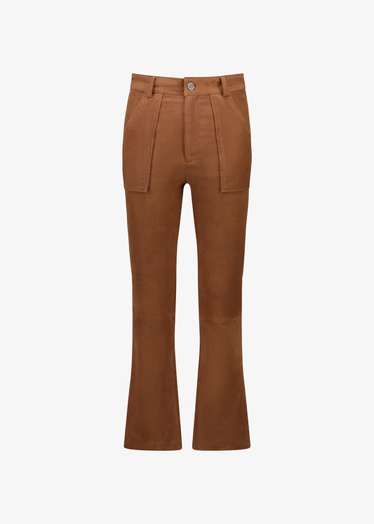 Samuel Suede Pant Cognac
