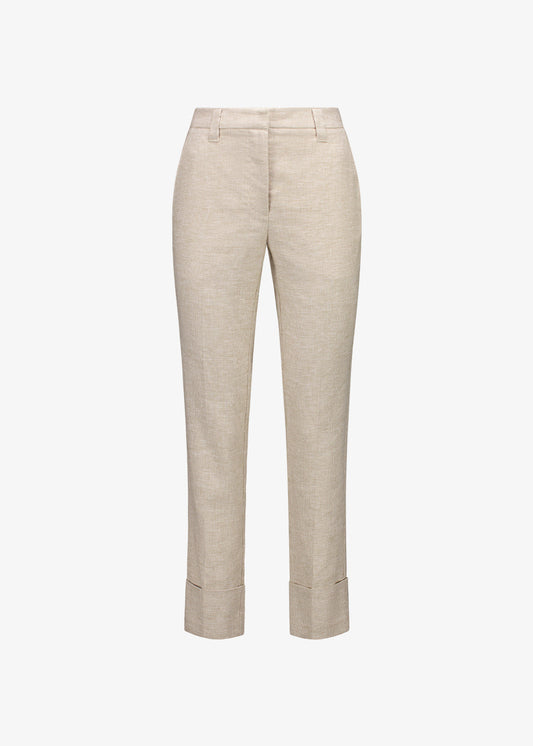 Viktoriya Suit Pant Caramel Houndstooth