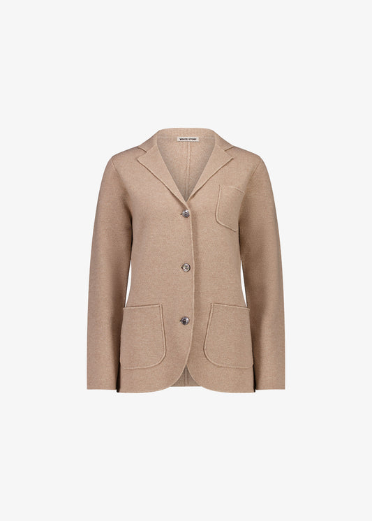 Elsa Knit Blazer Biscuit