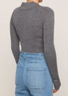 Eleanor Half Placket Top Charcoal