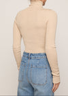 Julia Rib Roll Neck Beige
