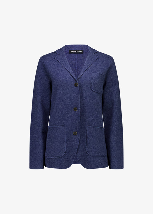 Elsa Knit Blazer Denim Marle