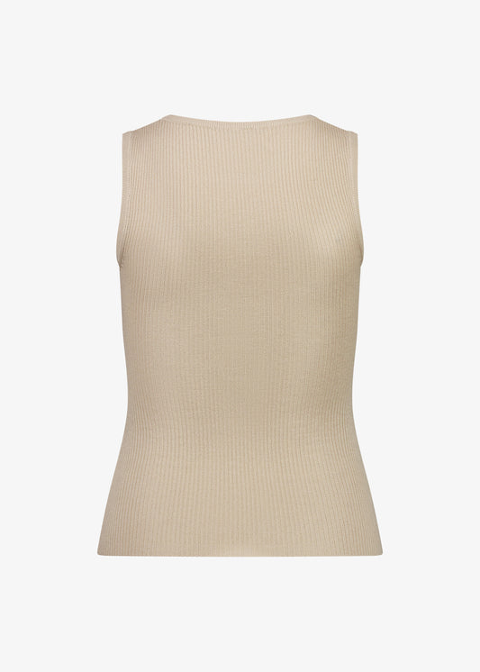 Basel Knit Tank Beige