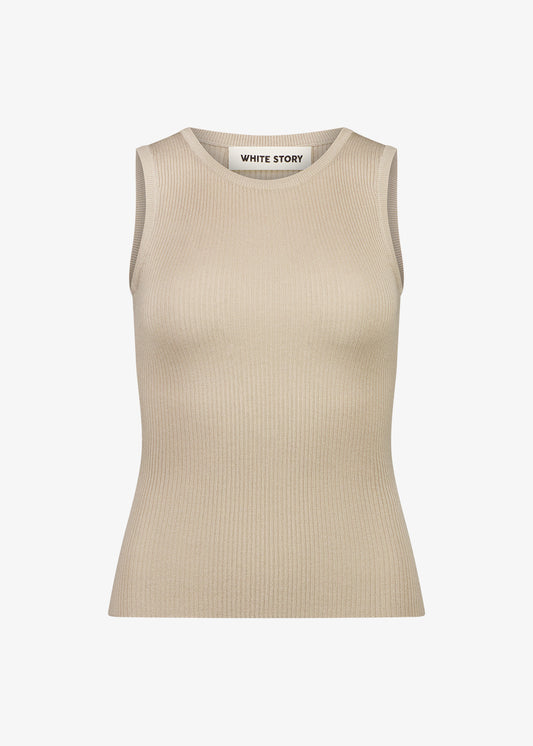 Basel Knit Tank Beige