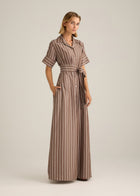 Sirena Dress Choc Stripe