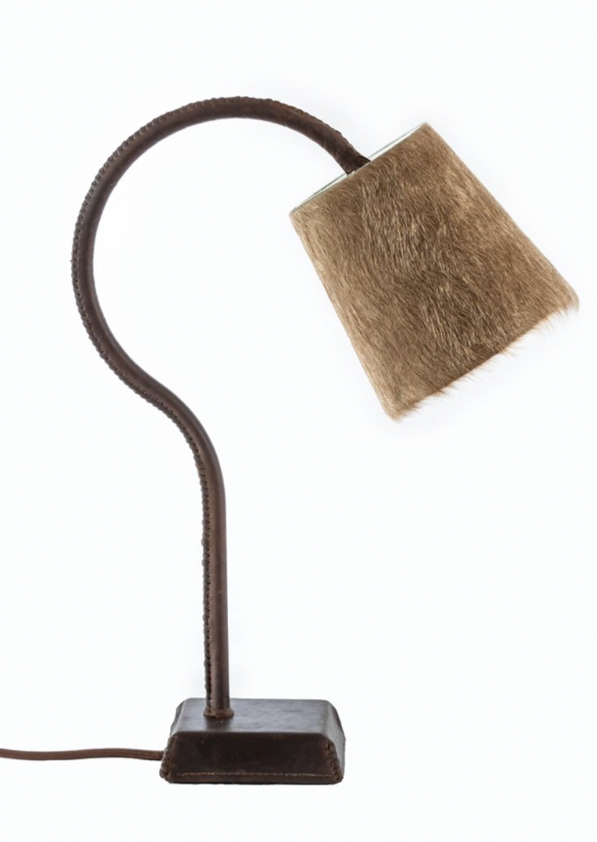Curve Lamp - Cow Hide