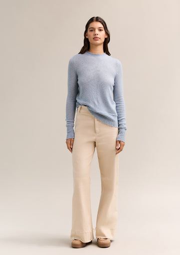 St. Moritz Crew Sweater Powder Blue Marle