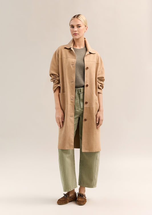 Jo Suede Long Jacket