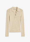 Eleanor Half Placket Top Ecru