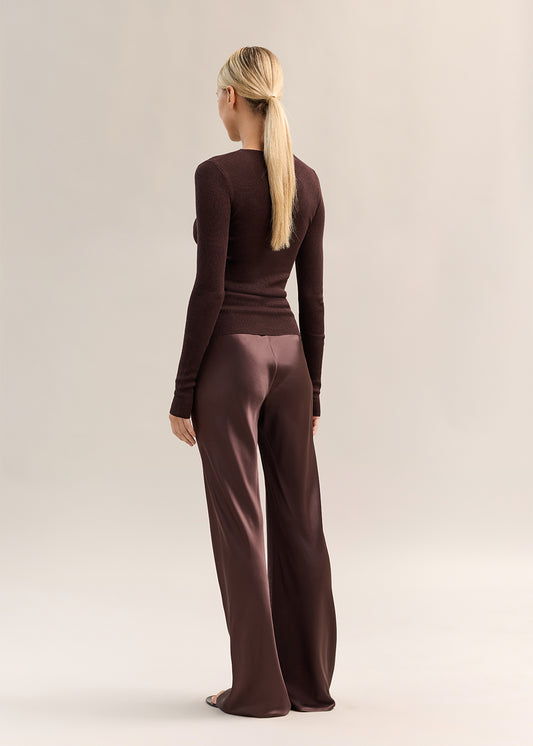 Basel Knit Top Bitter Chocolate