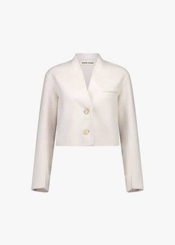 Esme Cropped Jacket Ivory