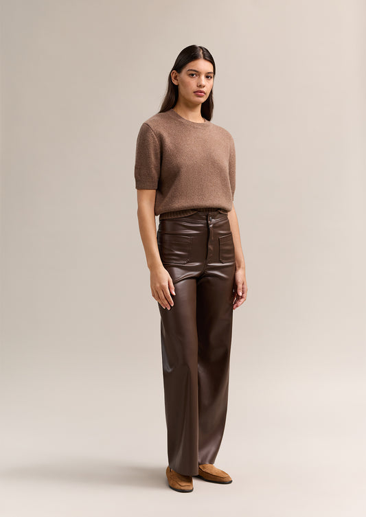 Dover Short Sleeve Knit Cocoa Marle