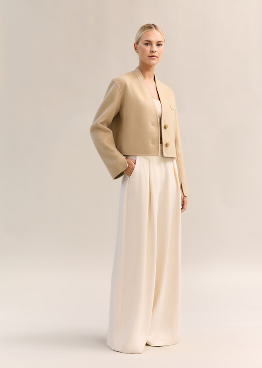 Murano Wide Leg Pant Clotted Cream
