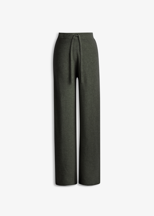 Aurora Rib Knit Pant Sage Marle