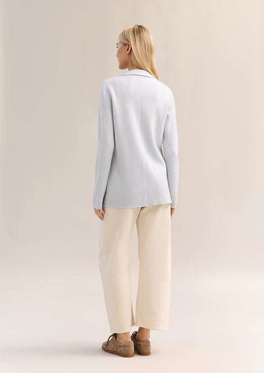 Elsa Knit Blazer Coastal Blue Marle