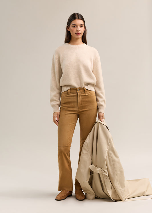 Jo Suede Pant Tobacco