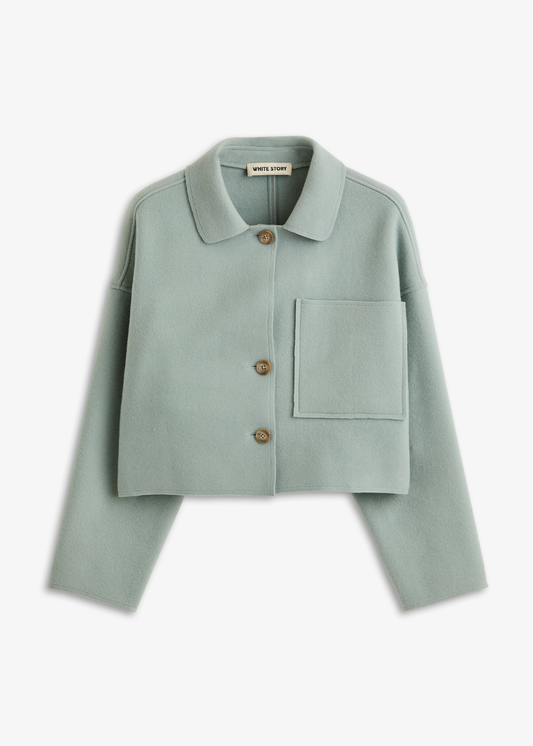 Gemma Cropped Jacket Seafoam
