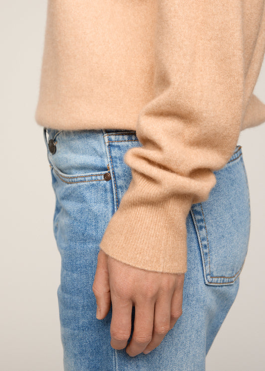Crew Neck Cashmere Biscuit