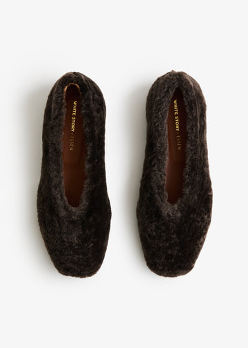 Essen WS Shearling Flat Brown