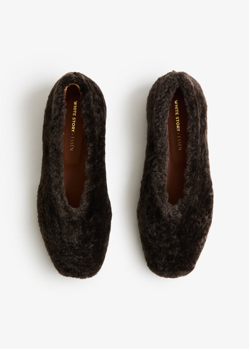 Essen WS Shearling Flat Brown