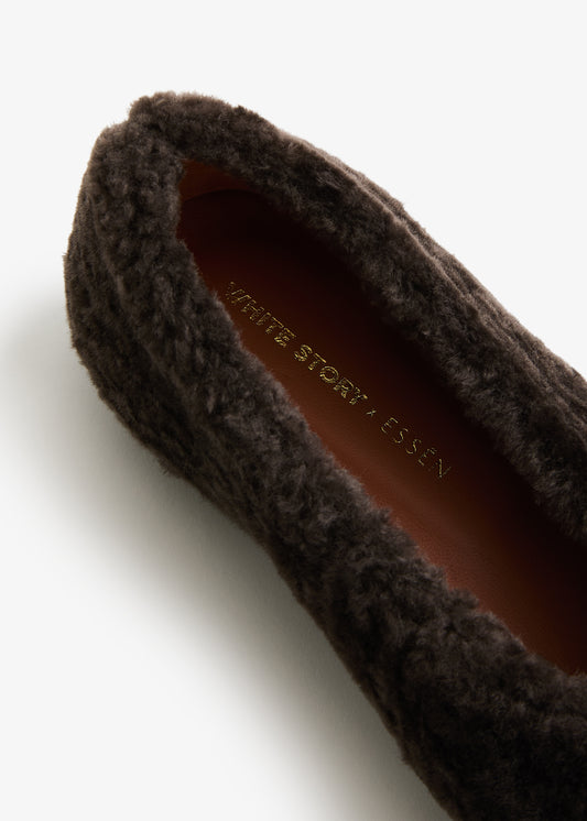 Essen WS Shearling Flat Brown