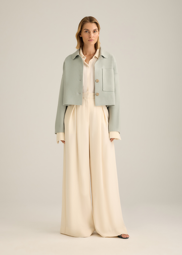 Gemma Cropped Jacket Seafoam