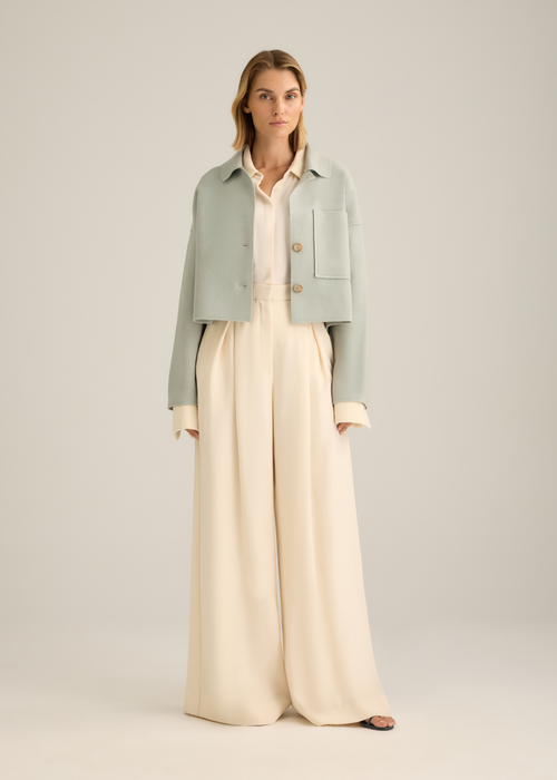 Gemma Cropped Jacket Seafoam