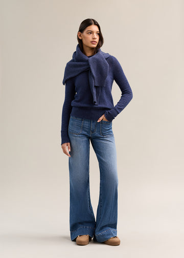 St. Moritz Crew Sweater Denim Marle