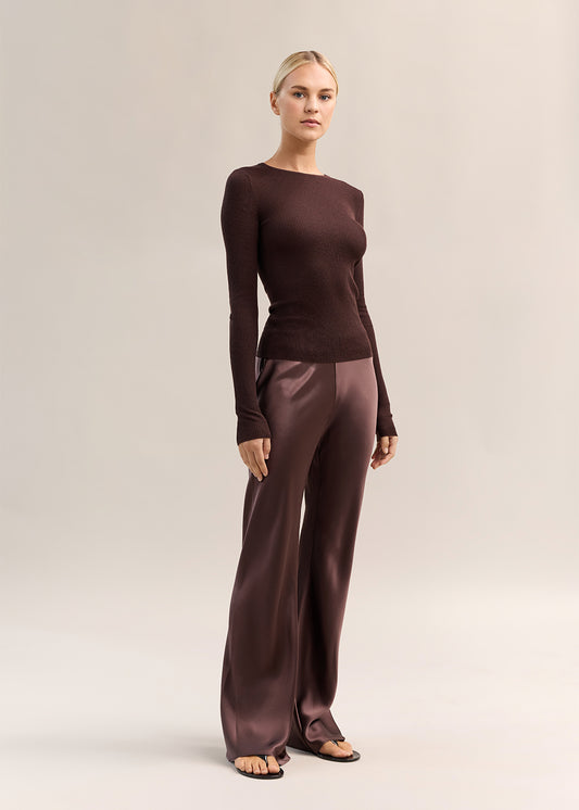 Basel Knit Top Bitter Chocolate
