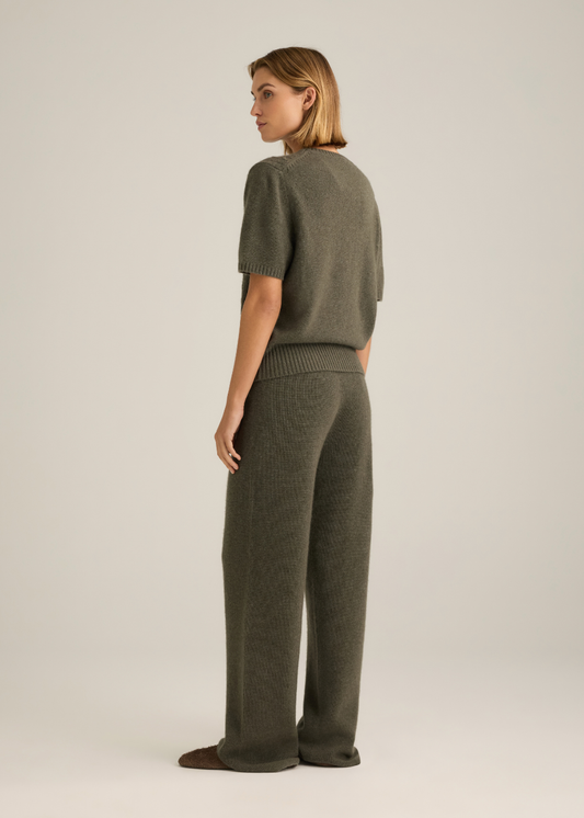 Venus Cable Knit Top Sage Marle