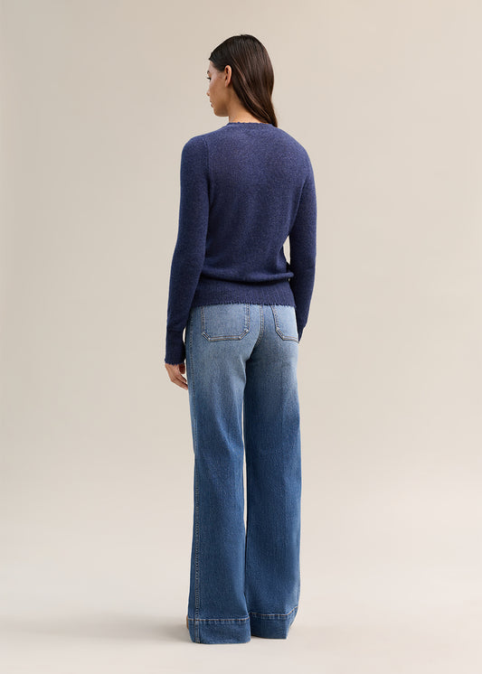 St. Moritz Crew Sweater Denim Marle