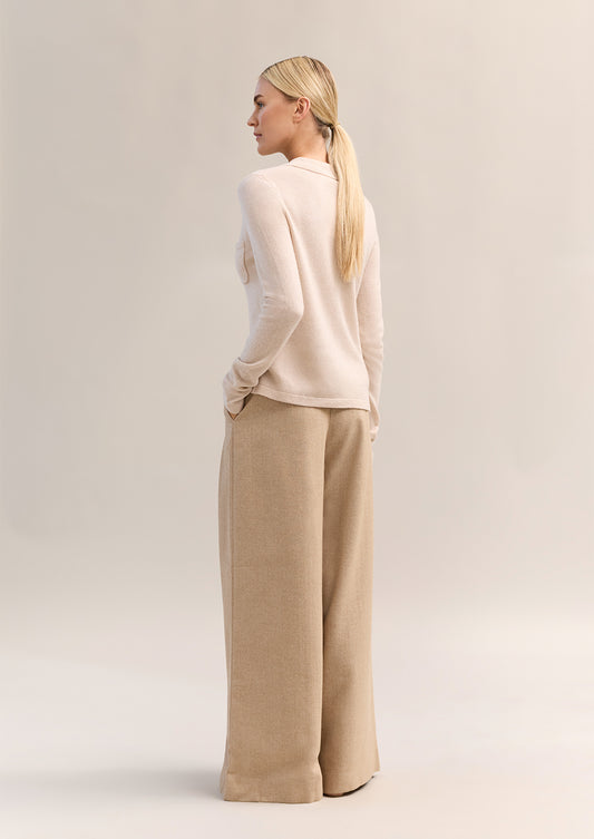 Dene Knit Shirt Biscuit Marle