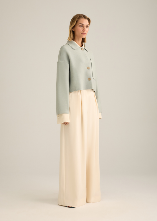 Gemma Cropped Jacket Seafoam