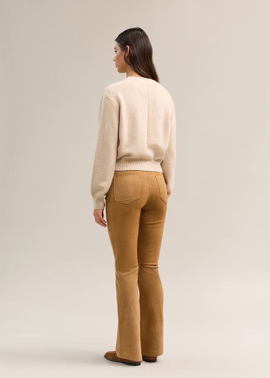 Jo Suede Pant Tobacco
