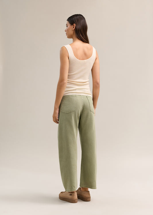 Kelso Belted Barrel Leg Sage Wash