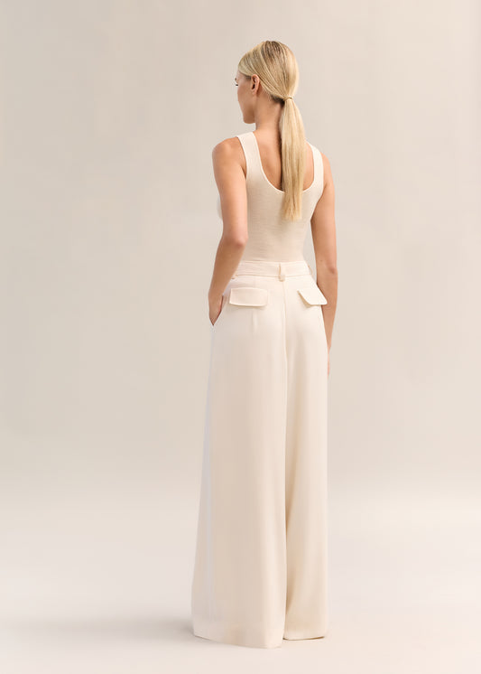 Murano Wide Leg Pant Clotted Cream