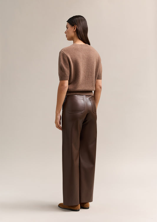 Dover Short Sleeve Knit Cocoa Marle