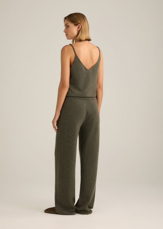 Terra Cashmere Singlet Sage Marle