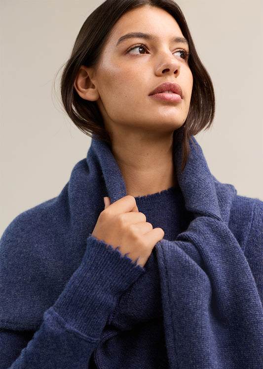 St. Moritz Crew Sweater Denim Marle