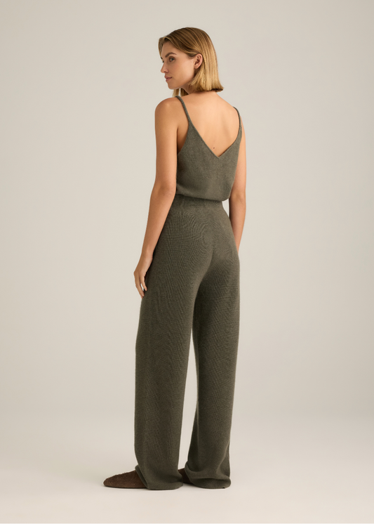 Aurora Rib Knit Pant Sage Marle