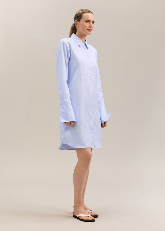 Theo Shirt Dress Oxford Blue