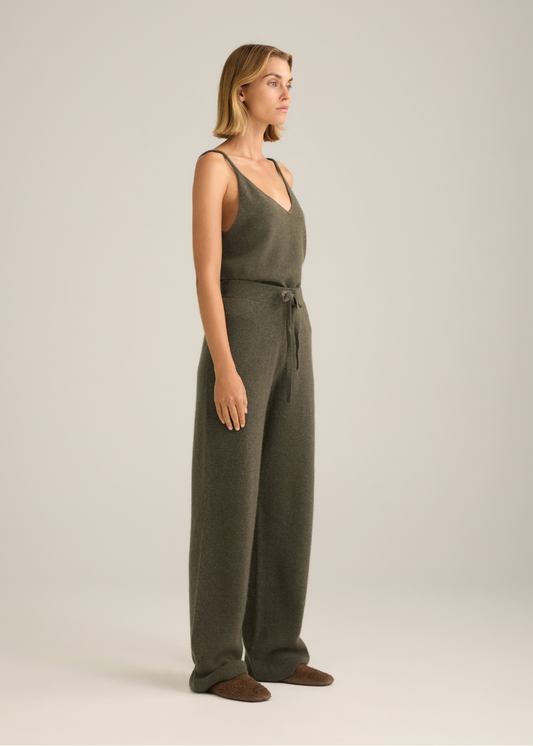 Aurora Rib Knit Pants Sage Marle
