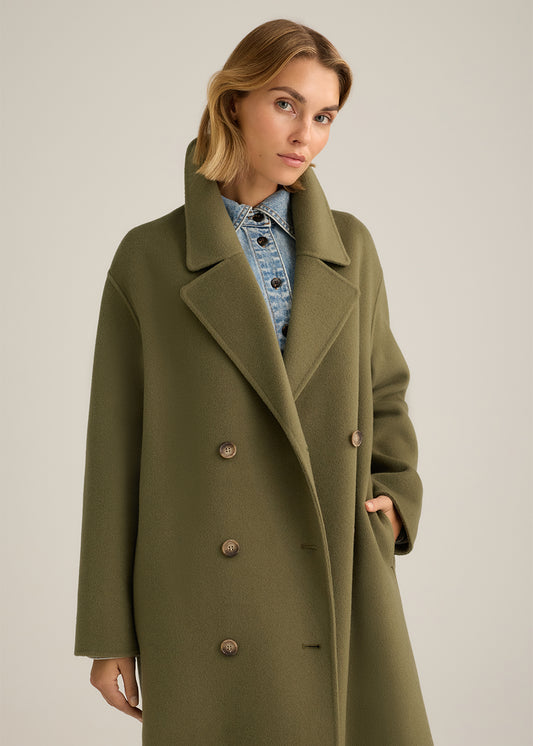 Faye DB Wool Coat Khaki
