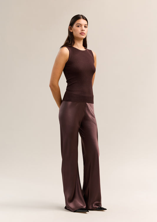 Basel Knit Tank Bitter Chocolate