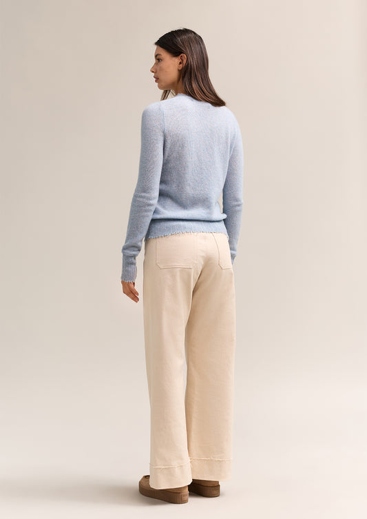 St. Moritz Crew Sweater Powder Blue Marle