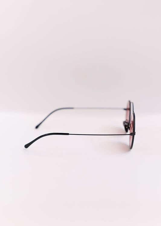 SPEKTRE Sunglasses Metro Flat Black/Pink Mirror