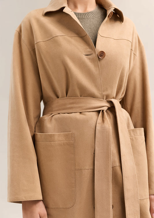 Jo Suede Long Jacket